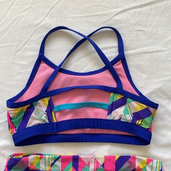 TYR Girls' Paint Party Trinity swim suit 2 piece size 10/12 youth beach summer - Picture 5 of 8